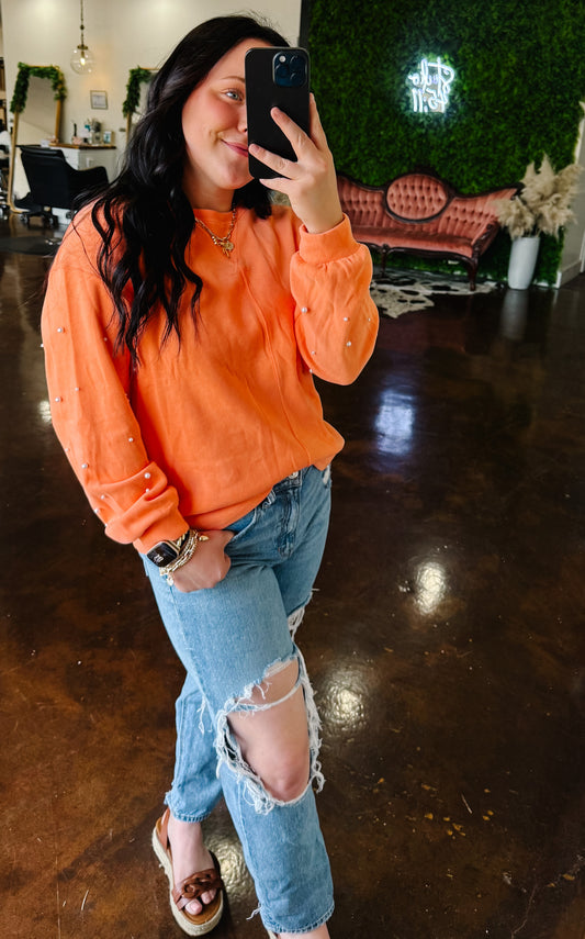The Sweetest Thing Peach Pearl Top
