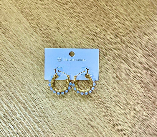 Pearl Hoop Earrings