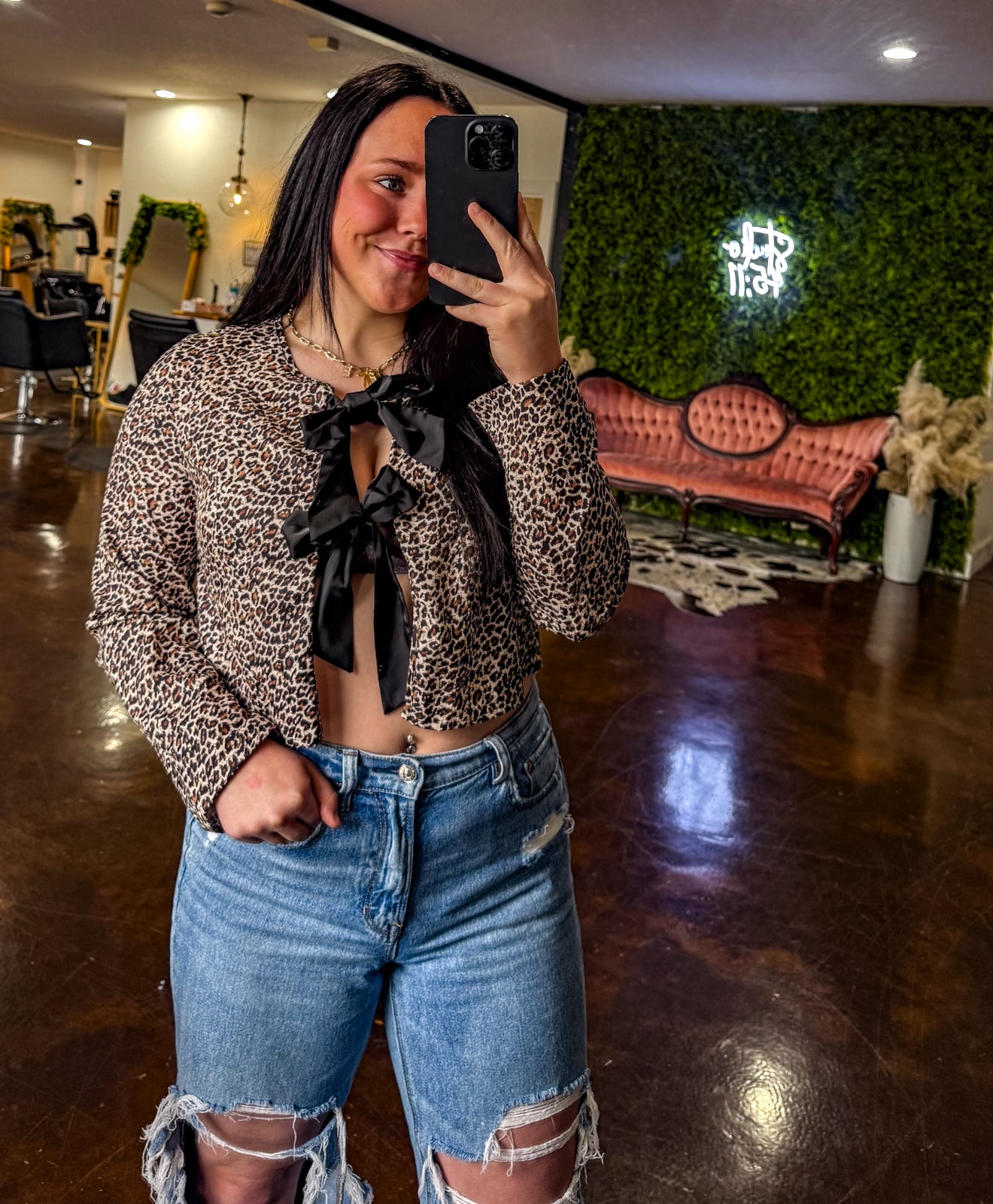 Cheetah Dreams Bow Top